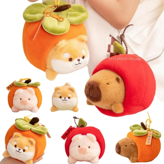 Fruit Nest Plush Toy - Mini Animal-in-Fruit Doll, 6" | 15 cm — image 1