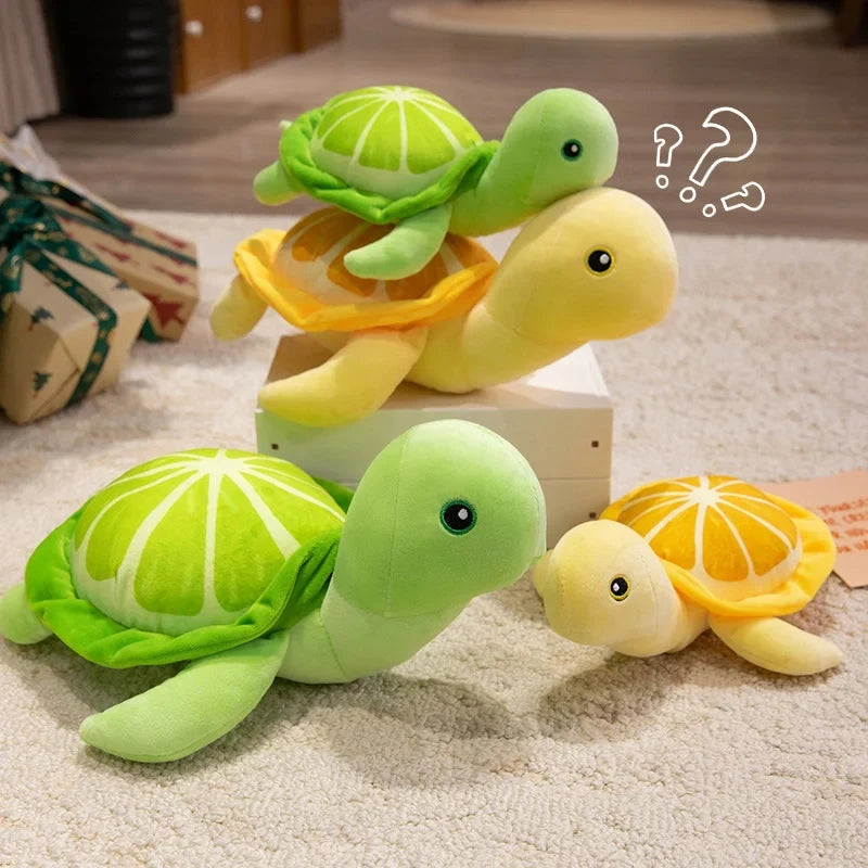 Citrus Turtle Plush Toy - Soft Lemon & Lime Animal Doll, 10-14" | 25-35 cm — image 1