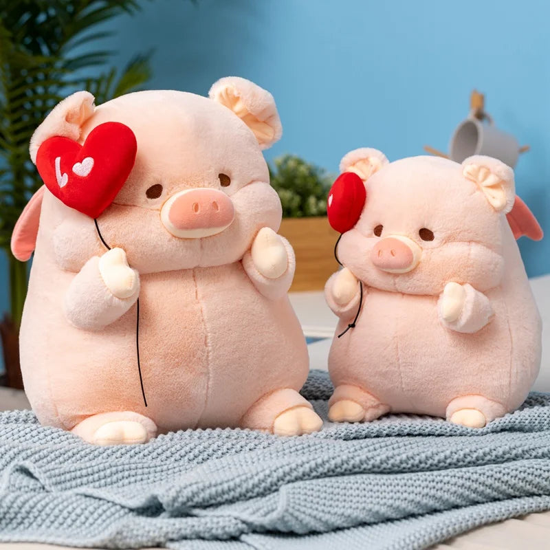 Pig Plushie Holding a Valentine's Heart, 8-12" | 20-30 cm — image 2