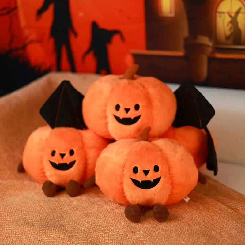 Halloween Bat Pumpkin Plush Toy - Cute Spooky Doll, 8" | 20 cm — image 1
