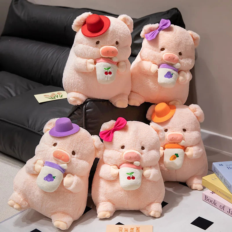 Milk Tea Pig Plush Toy - Soft Pig in Cup Pillow, 14-18" | 35-45 cm — image 2