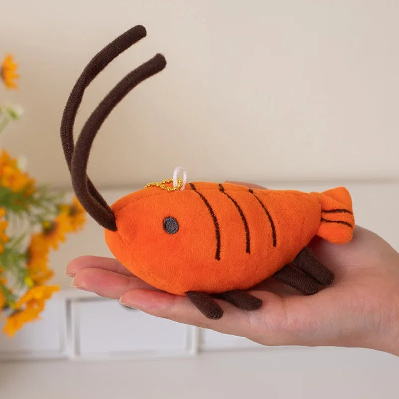 Prawn Plush Keychain | Cute Shrimp Bag Charm, 10cm — image 3