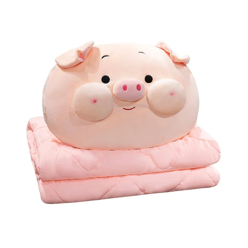 Plush Pig Pillow with Blanket | Stuffed Cartoon Piggy, 40–50 cm — image 6