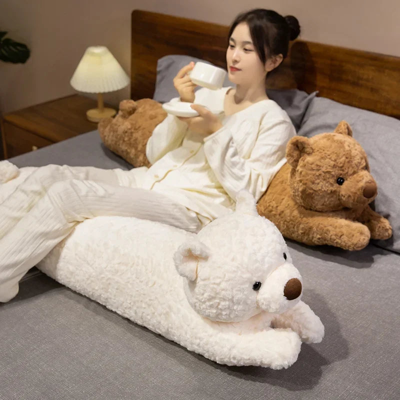 Long Fluffy Bear Snuggle Buddy Plushies — image 6