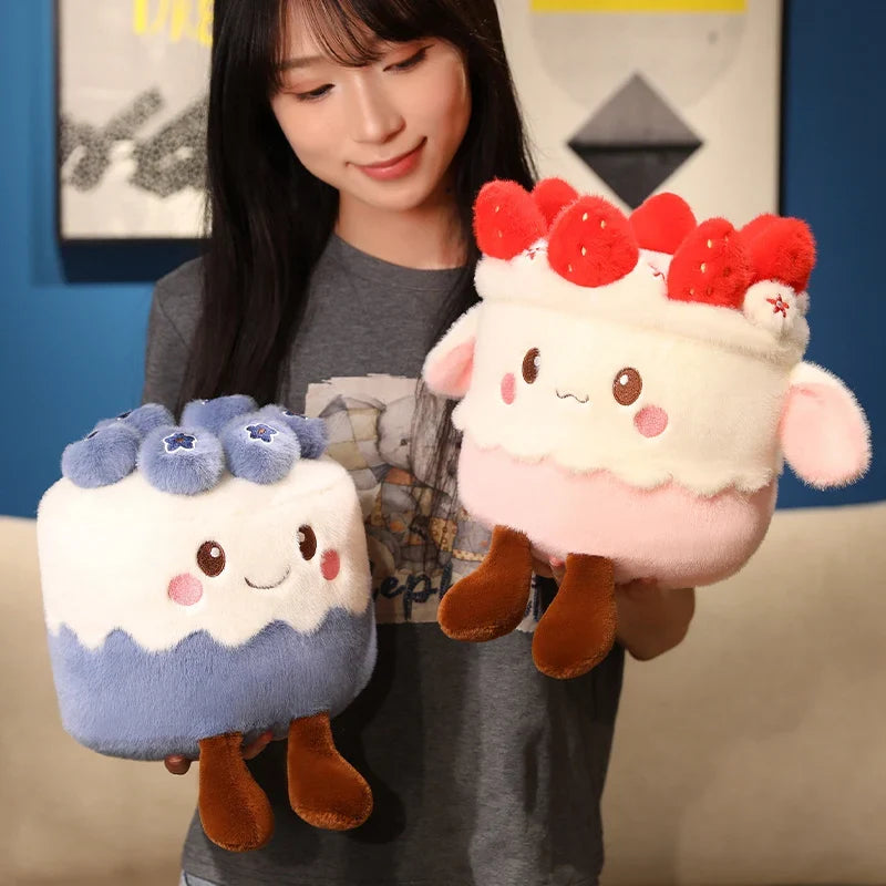 Fruit Cake Plush Pillow | Stuffed Cake Slice Toy, 8x12\ | 20x30 cm" — image 3