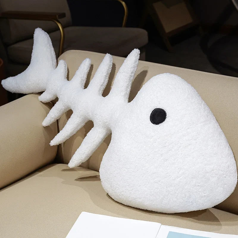 Funny Fish Bone Plush Pillow - Soft Stuffed Skeleton Cushion, 18-33" | 45-85 cm — image 8