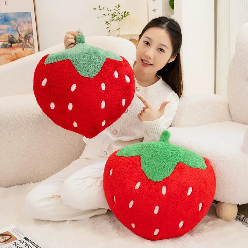 Strawberry Throw Pillow | Plush Fruit Sofa Cushion — image 4