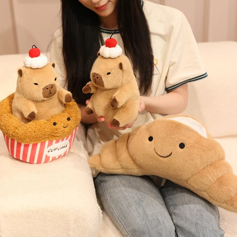 Ice Cream Capybara Plush Toy - Soft Dessert Animal & Nest, 8-13" | 20-33 cm — image 2