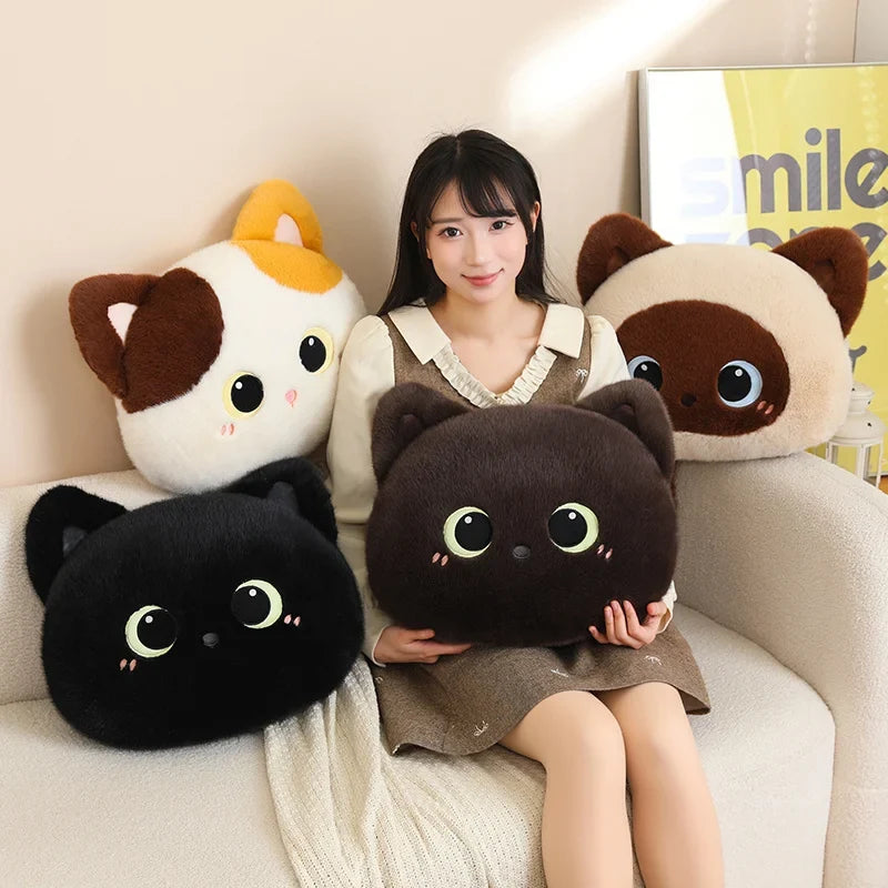 Kawaii Fluffy Cat Plush Pillows — image 2