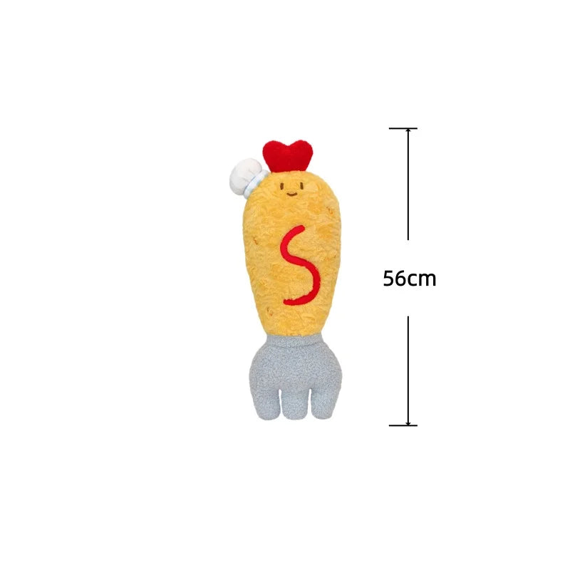 Fried Shrimp Fork Plush Pillow - Long Soft Snack, 22-39" | 56-100 cm — image 7