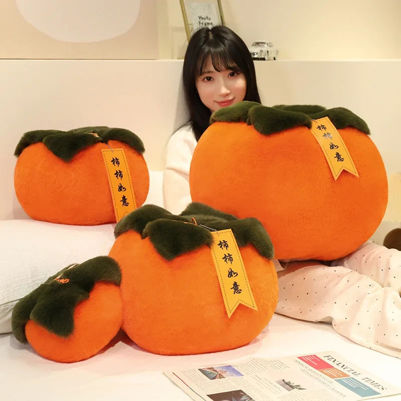 Fluffy Persimmon Plush Pillow | Long Body Cushion, 20–40 cm — image 5