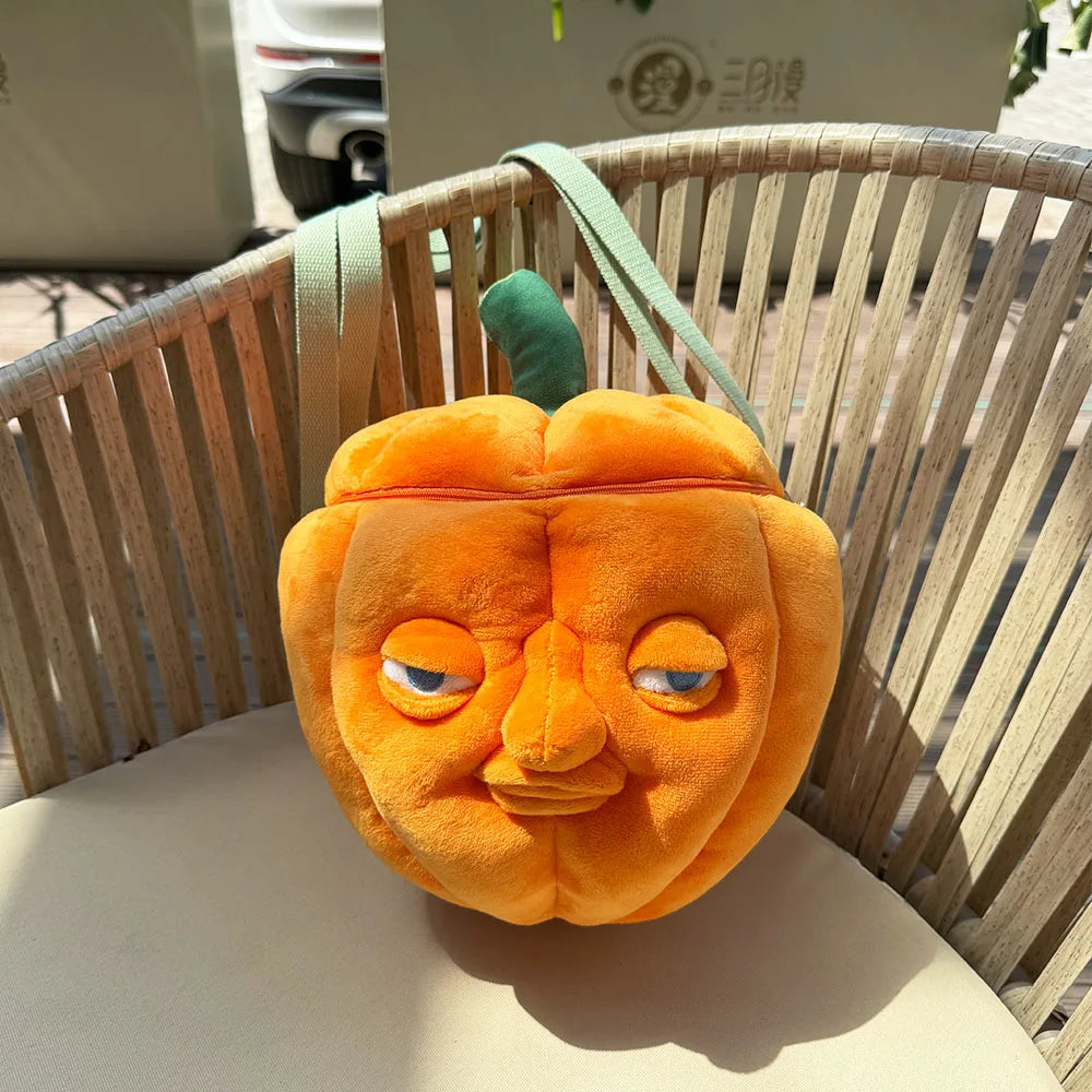 Pumpkin Plush Backpack | Halloween Shoulder Bag — image 4