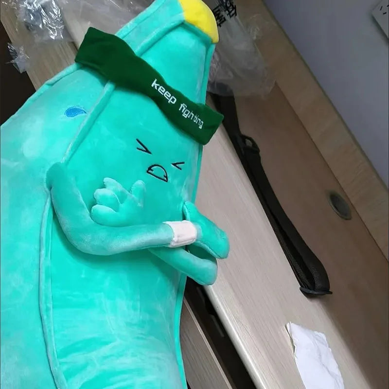 Keep Fighting Banana Man Plush Pillow - Funny Long Banana Cushion, 28" | 70 cm — image 2