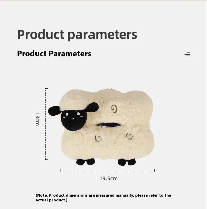 Plushie Lamb Tissue Box Holder for Cars, Two Styles — image 5