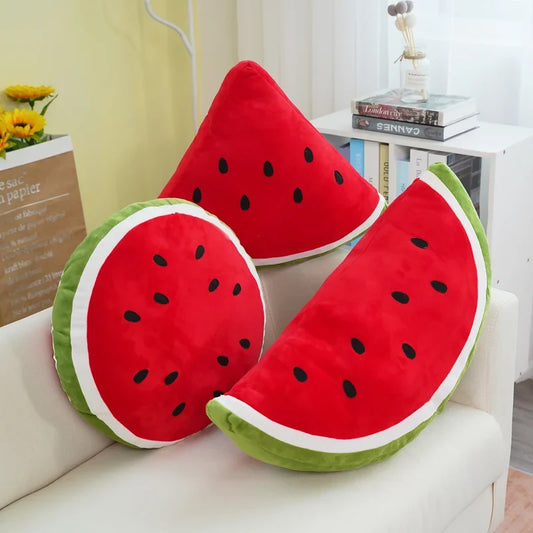 Watermelon Slice Plushie Throw Pillow, 12" | 30 cm — image 1