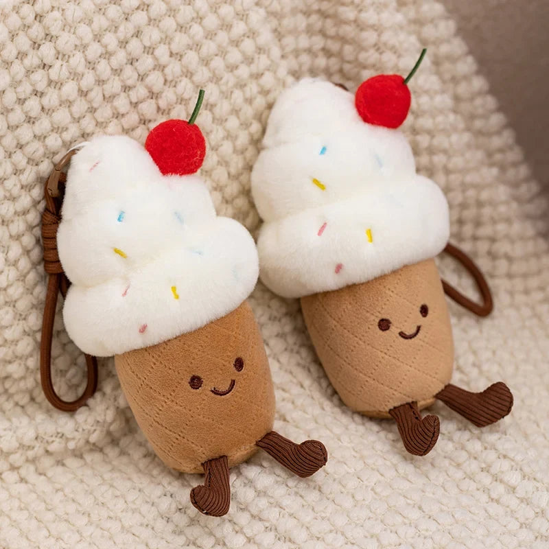 Cherry Ice Cream Plush Toy | Soft Stuffed Ice Cream Cone, 6\ or 24\" | 15-60 cm" — image 3