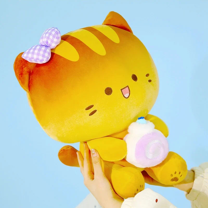 Bread Kitten Plush Pillow - Soft Cat-in-Bread Cushion, 16" | 40 cm — image 2