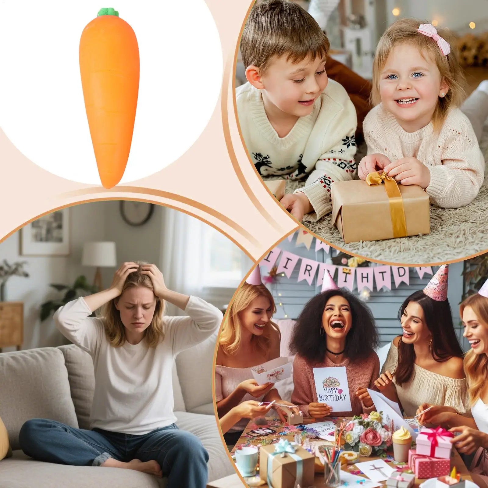 Carrot Fast Rebound Squishy Squeeze Toy – product image 4