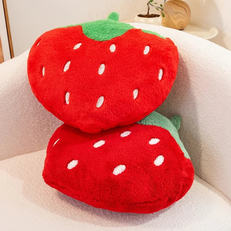 Strawberry Throw Pillow | Plush Fruit Sofa Cushion — image 1
