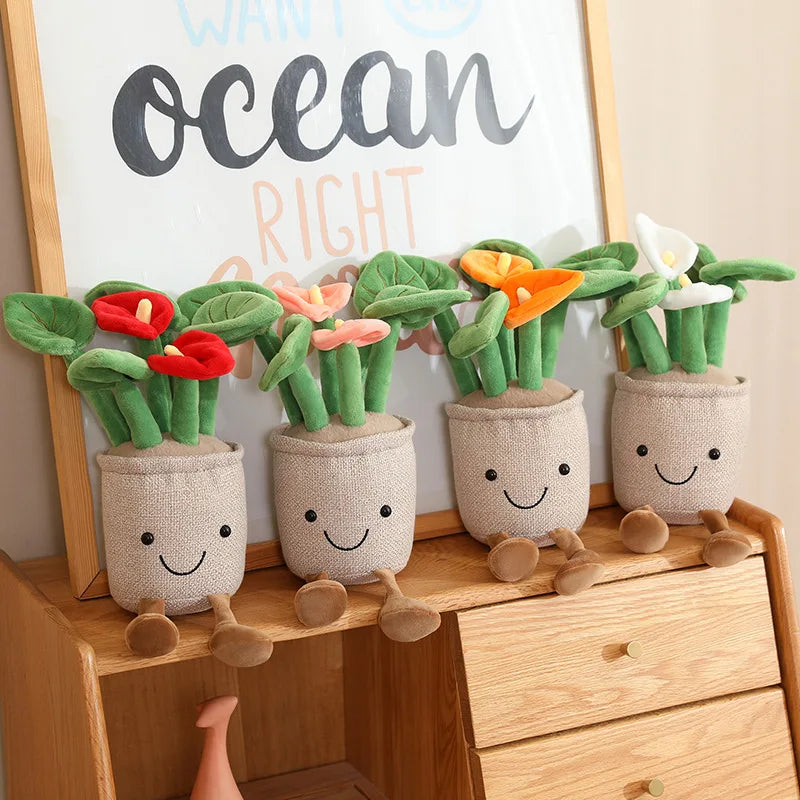 Smiling Anthurium Plush | Potted Flower Doll & Keychain Pendant — image 2