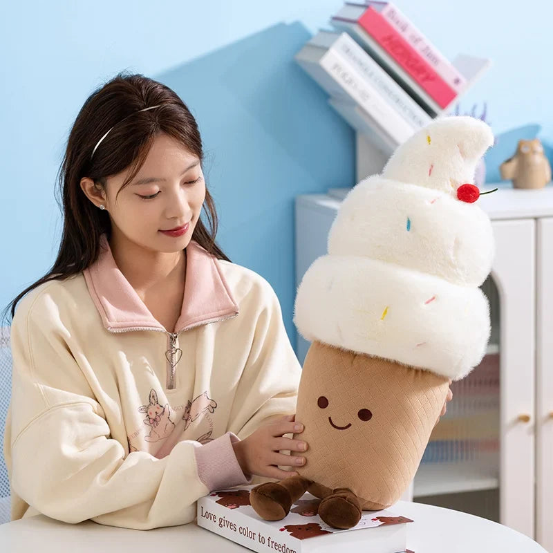 Cherry Ice Cream Plush Toy | Soft Stuffed Ice Cream Cone, 6\ or 24\" | 15-60 cm" — image 5