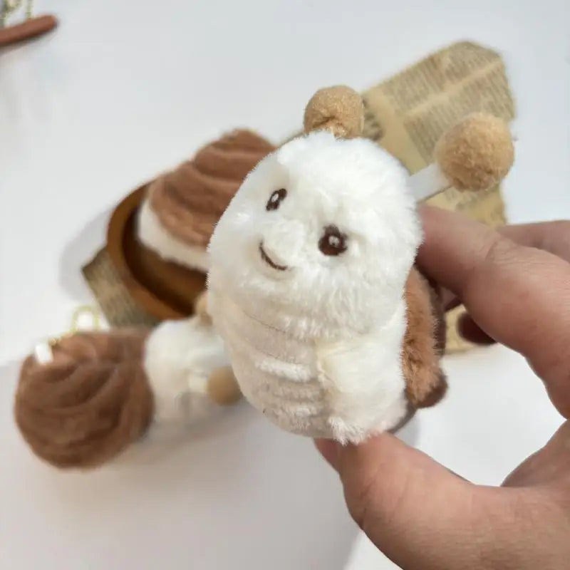 Snail Plush Keychain | Soft Animal Bag Charm, 4" | 11 cm — image 4