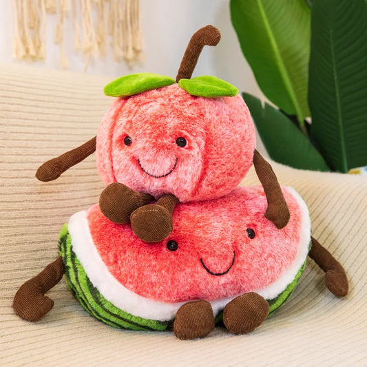 Cartoon Watermelon/Cherry Wedge Plush Toy, 20-24" | 50-60 cm — image 1