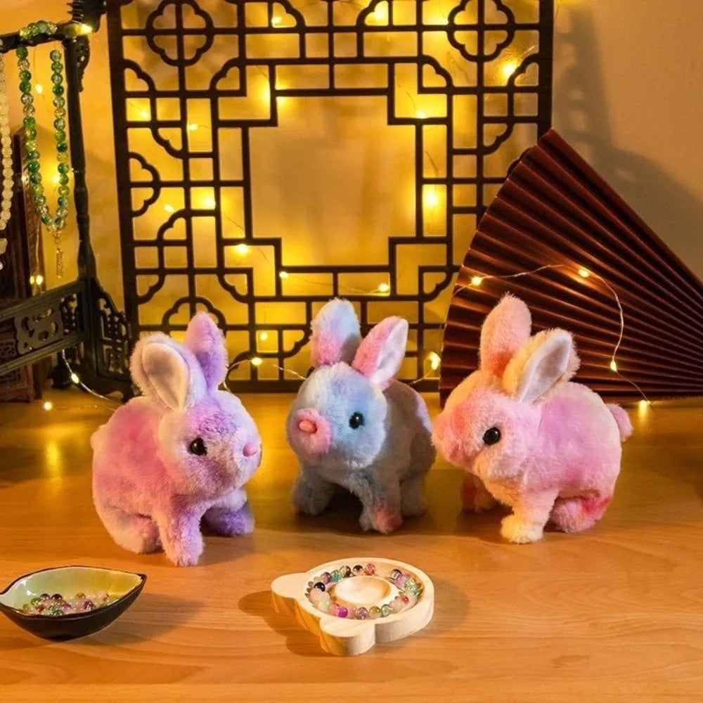 Tie-Dye Electric Bunny Plushie, 4" | 10 cm - Batteries not Included — image 2