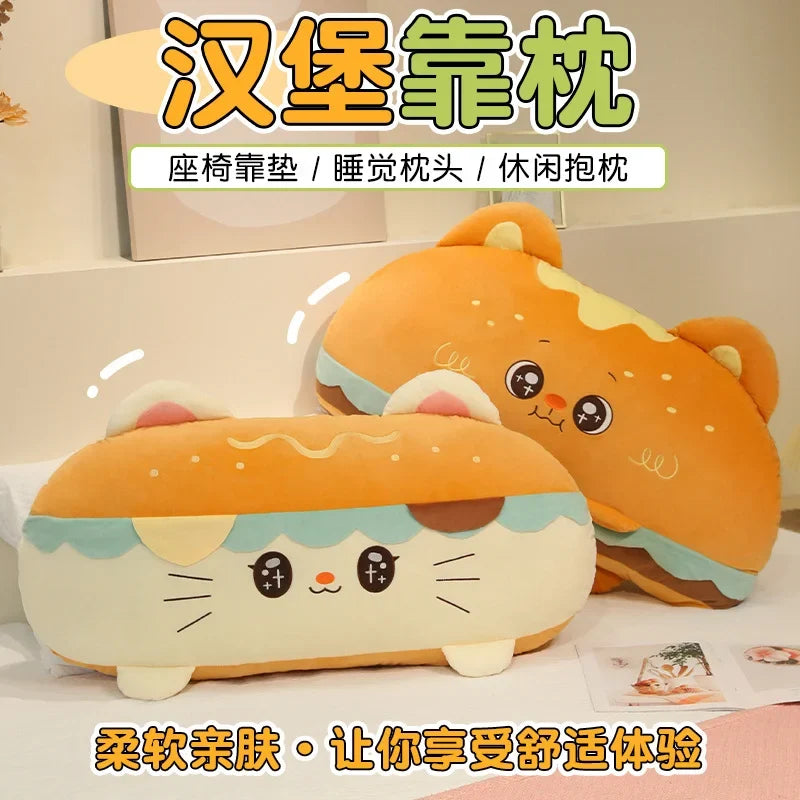 Hamburger Plush Pillow - Big Soft Burger Cushion, 24-35" | 60-90 cm — image 2