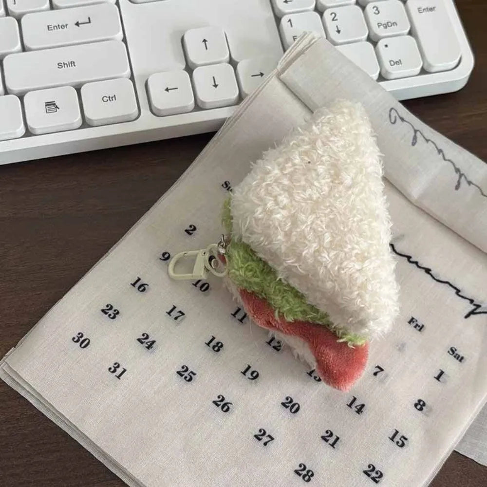 Korean-Style Food Plush Keychain Set | Hamburger, Sandwich & Snack Pendants — image 9