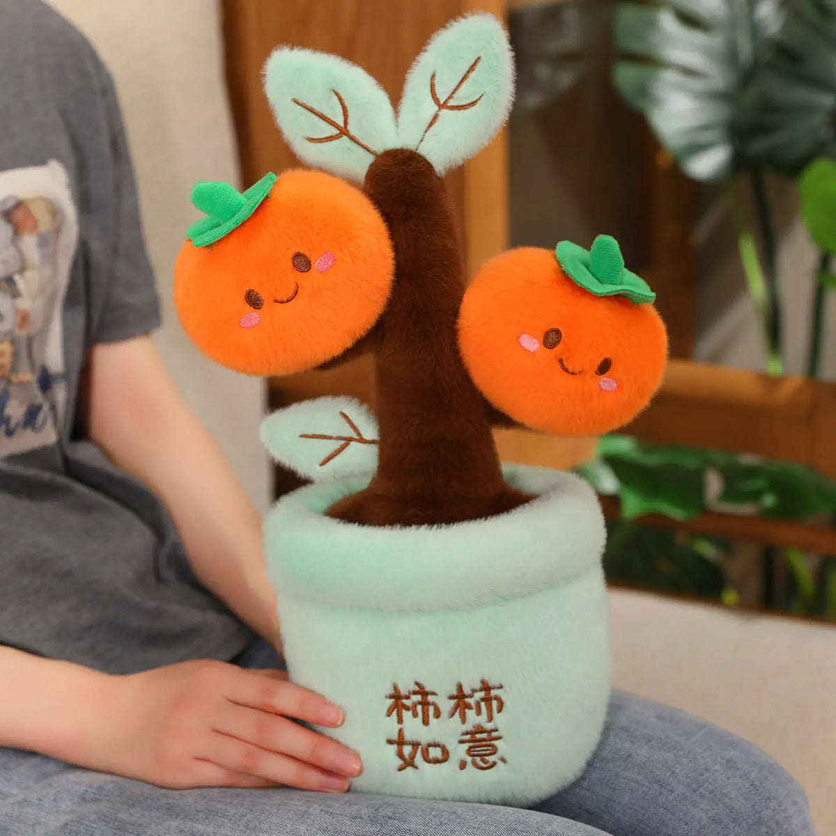 Oranges & Bamboo Potted Plant Decoration | Faux Fruit Plant Décor — image 3