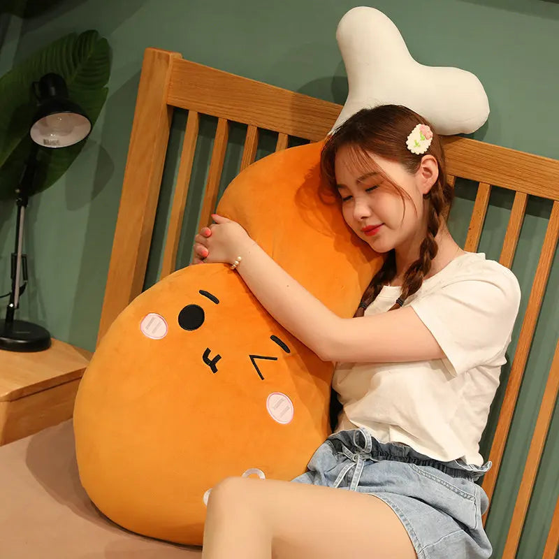Giant Chicken Leg Drumstick Plush Pillow, 20-39" | 50-100 cm — image 2
