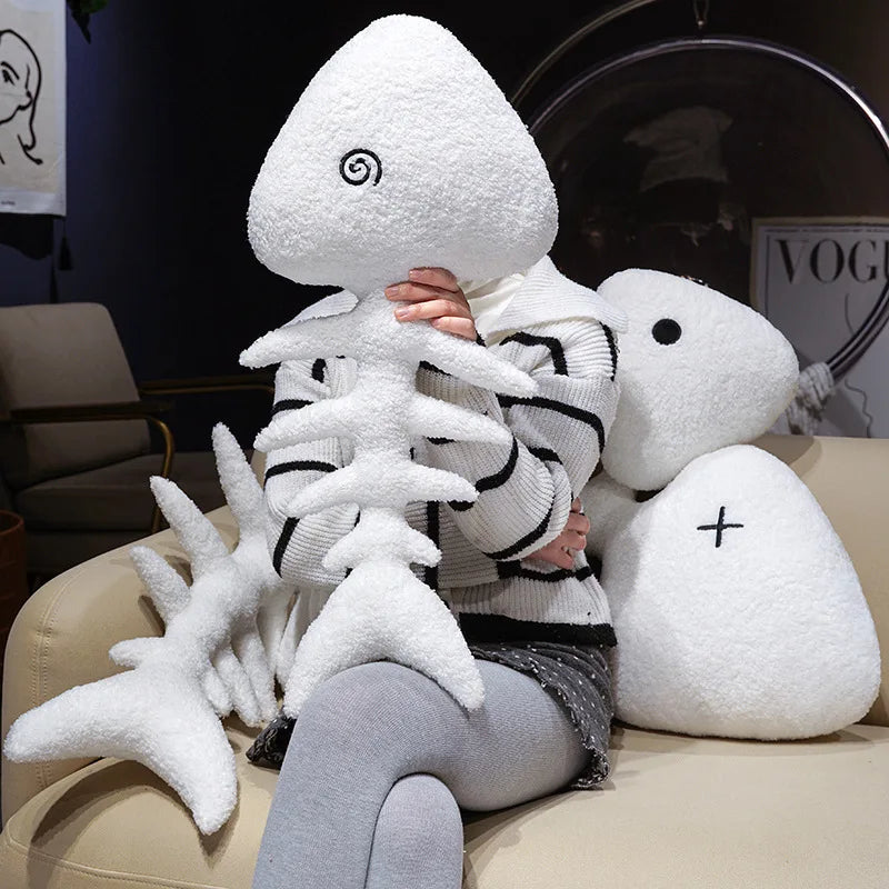 Funny Fish Bone Plush Pillow - Soft Stuffed Skeleton Cushion, 18-33" | 45-85 cm — image 6