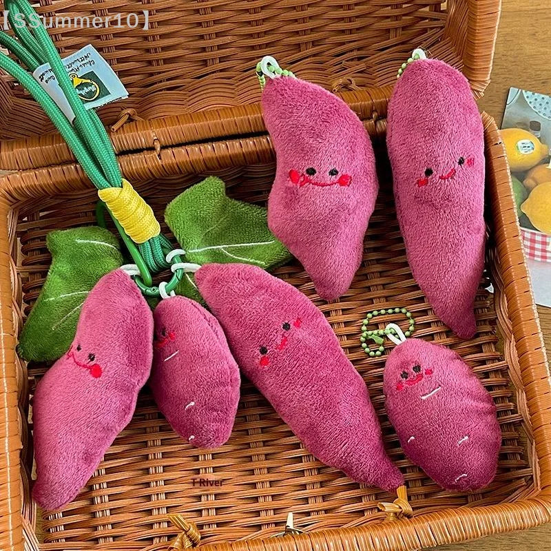 Purple Sweet Potato Plush Keychain | Cute Stuffed Vegetable Pendant — image 3