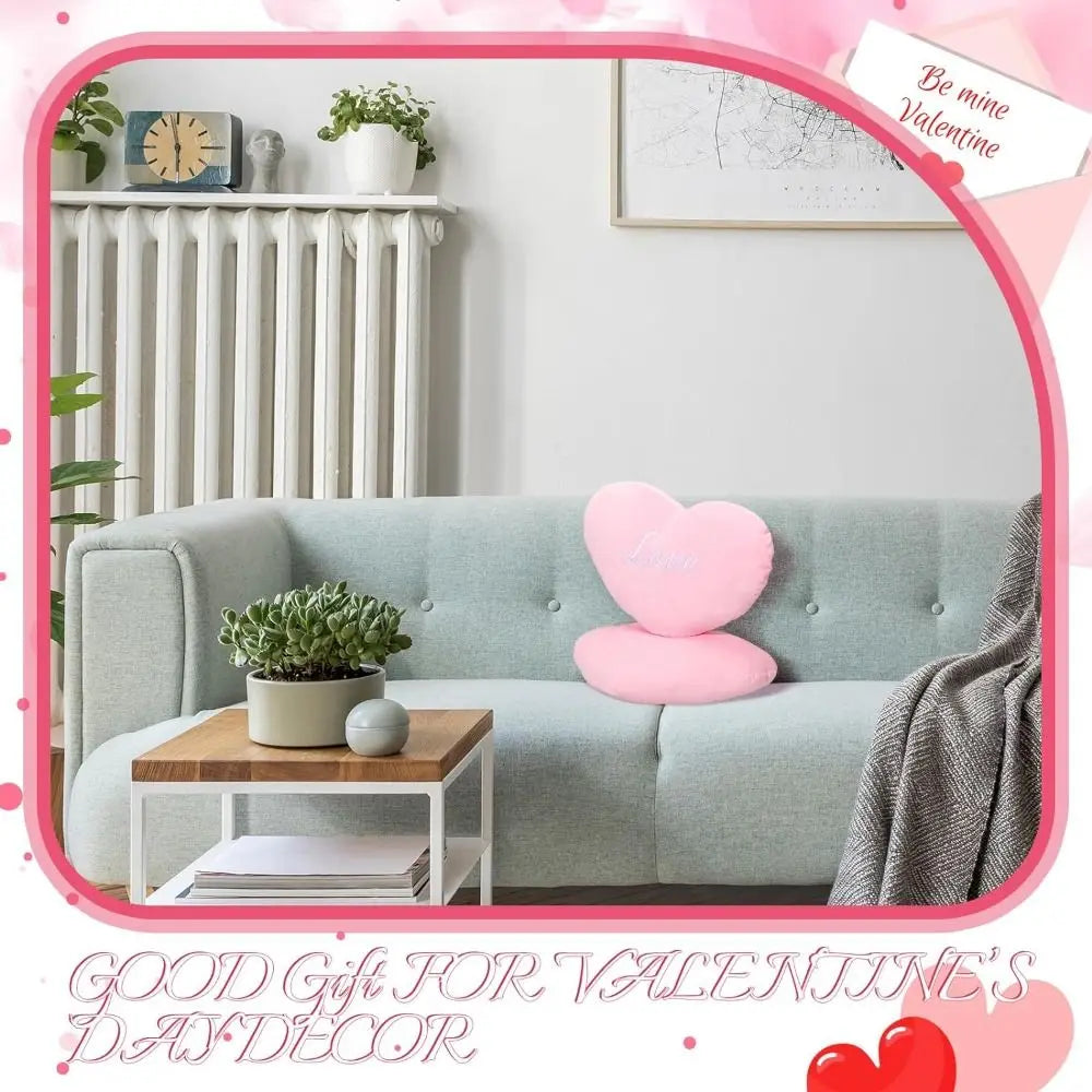 Plush Conversation Heart Throw Pillow — image 2