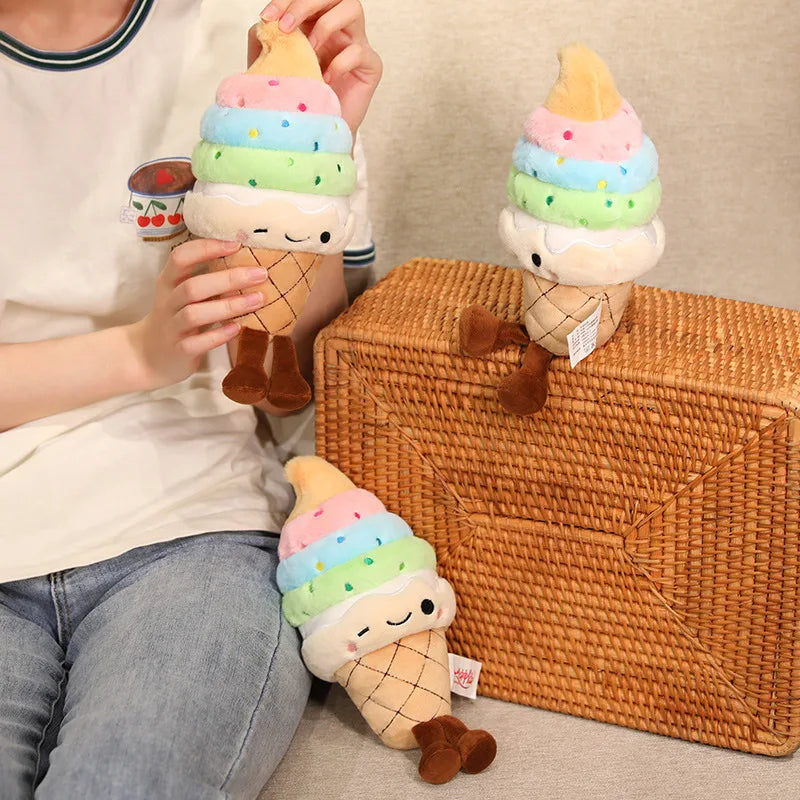 Ice Cream Cone Plush Toy | Stuffed Dessert Pillow, Multiple Flavors — image 5