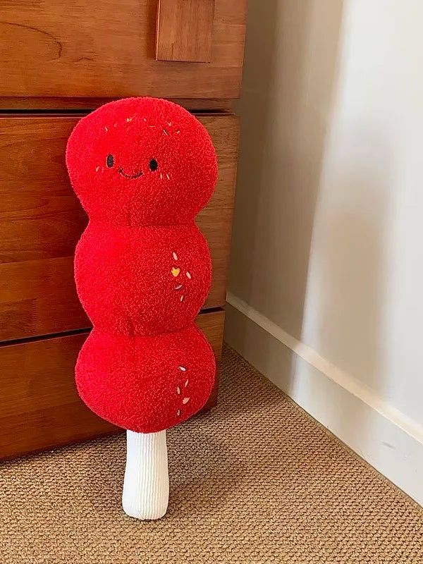 Candied Strawberry Tanghulu Body Pillow | Long Plush Bolster, 24–39" | 60–100 cm — image 4