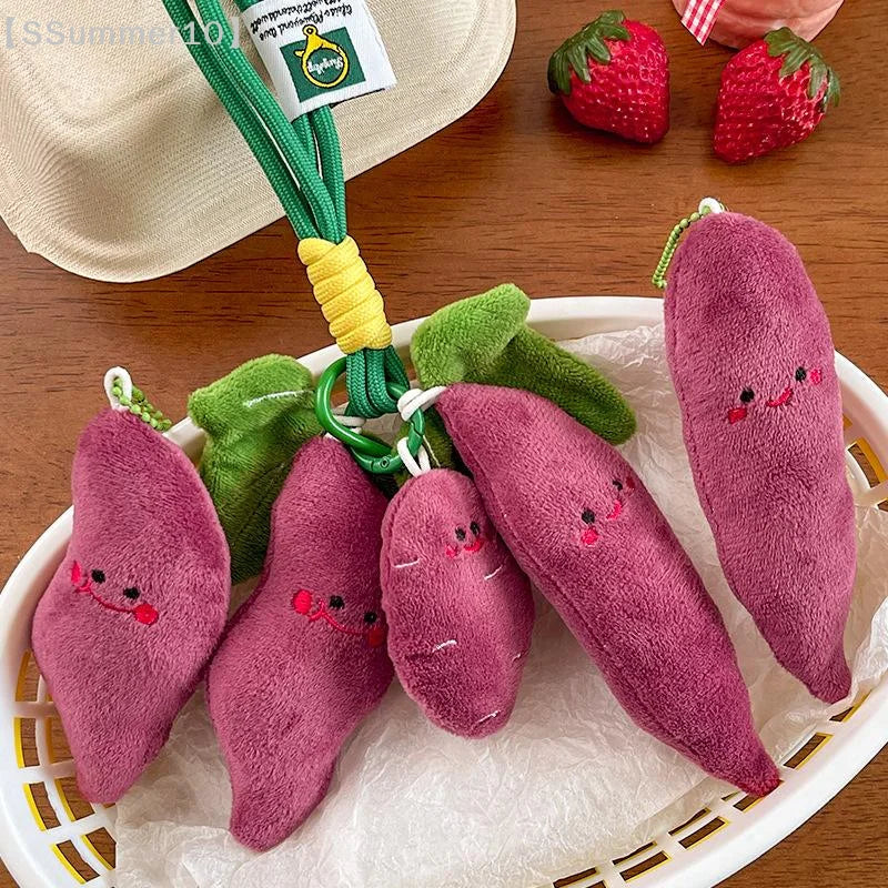 Purple Sweet Potato Plush Keychain | Cute Stuffed Vegetable Pendant — image 4