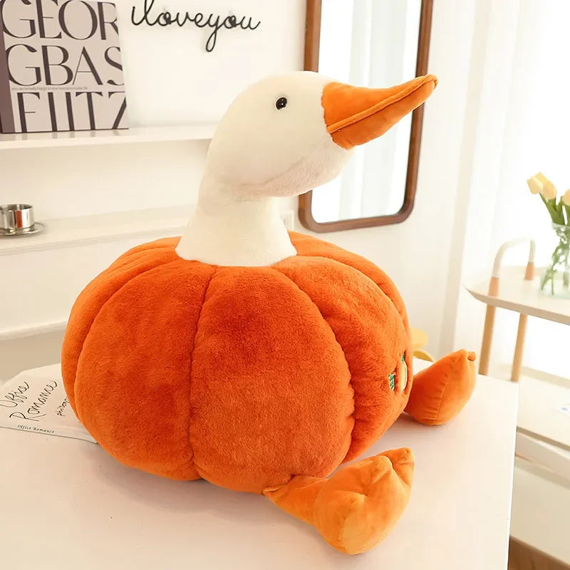 Goose Plushie Inside a Pumpkin, 14-30" | 35-75cm — image 1