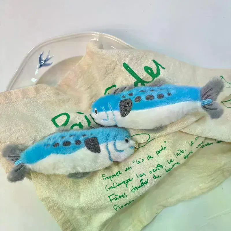 Mackerel Fish Plush Keychain - Cute Simulated Fish Charm, 5.5" | 14 cm — image 3