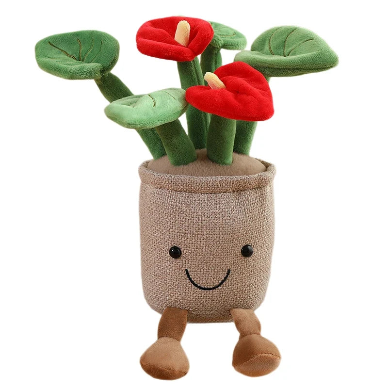 Smiling Anthurium Plush | Potted Flower Doll & Keychain Pendant — image 12