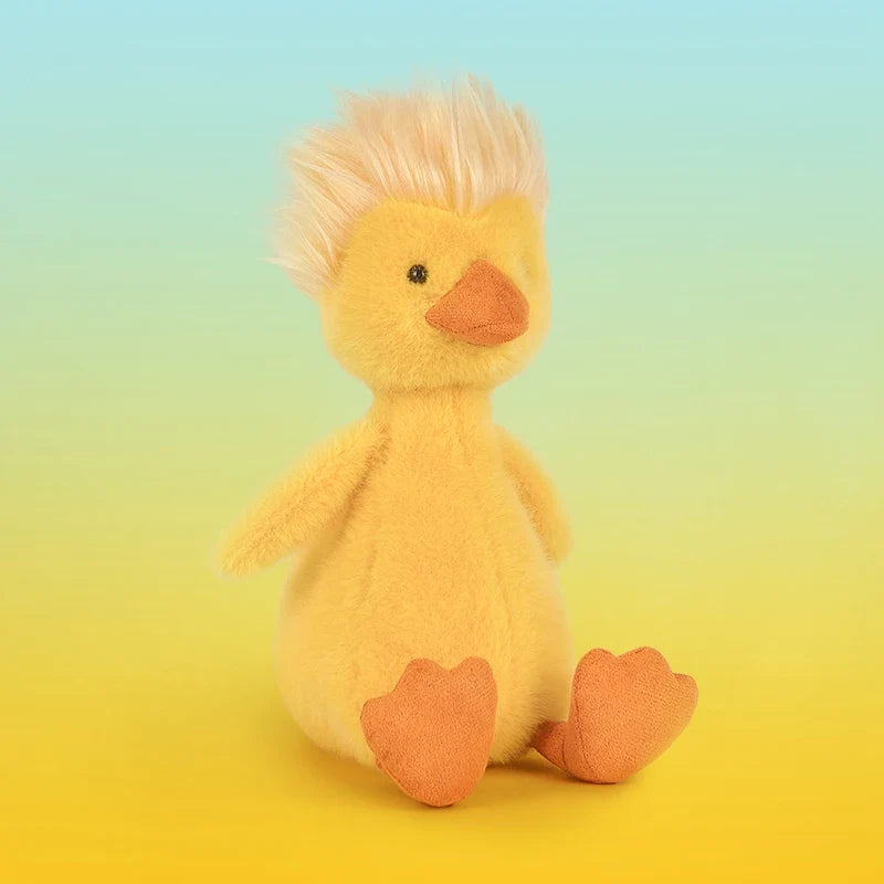 Duck Plush Toy - Soft Funny Hairstyle Duckie, 10" | 26 cm — image 1