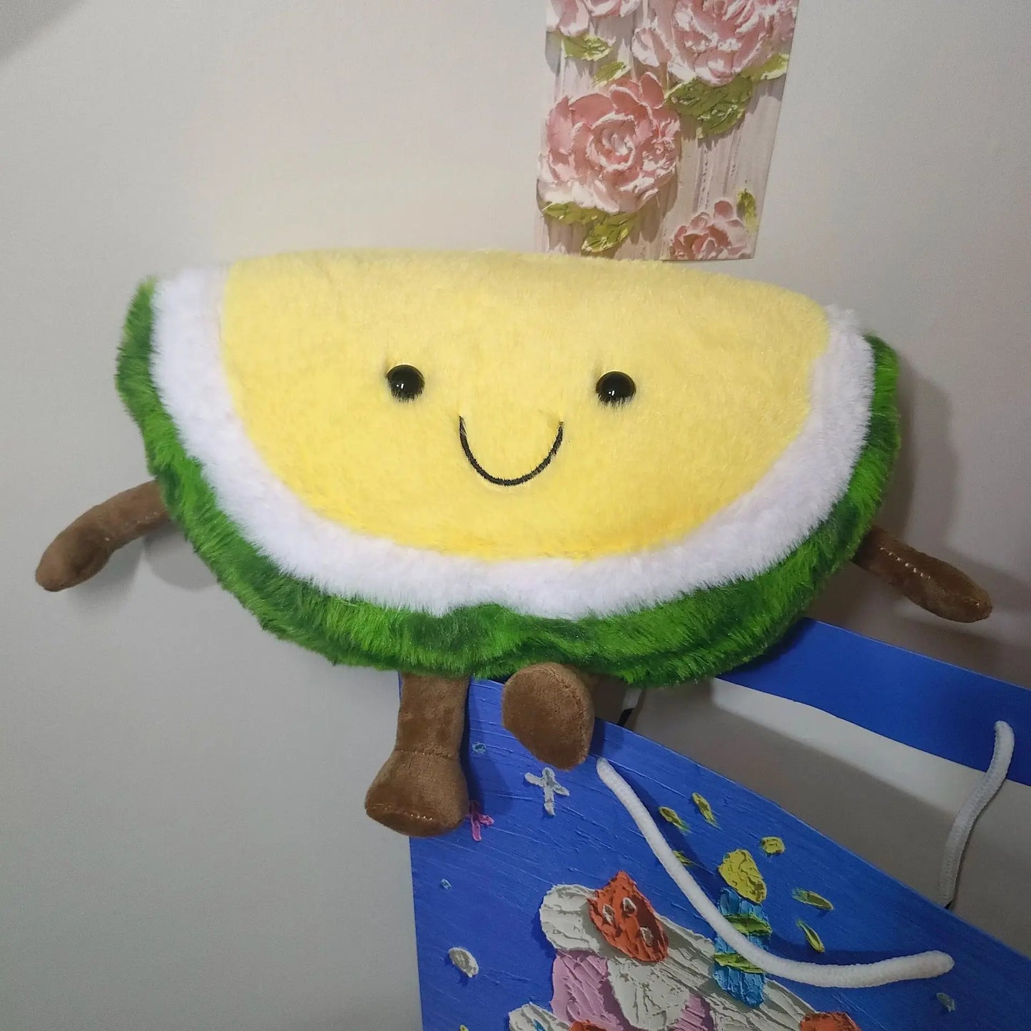 Cartoon Watermelon/Cherry Wedge Plush Toy, 20-24" | 50-60 cm — image 7