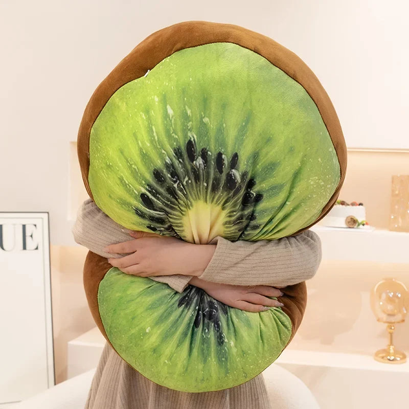 Round Kiwi Fruit Plush Floor Cushion, 8-24" | 20-60 cm — image 5