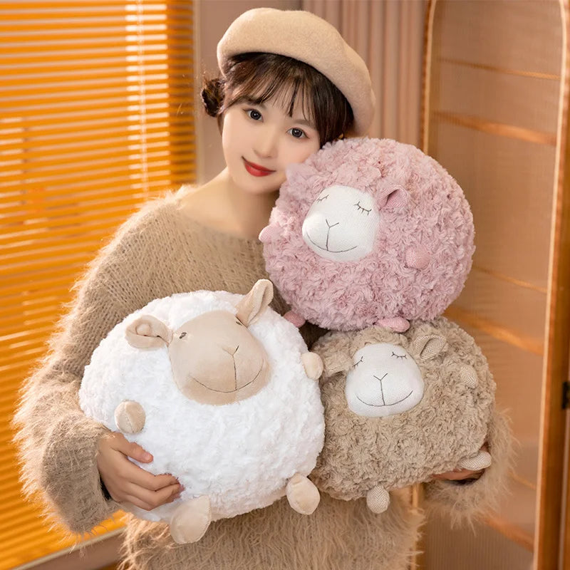 Fuzzy Sheep Plush Toy, Three Colors, 11" | 28 cm — image 9