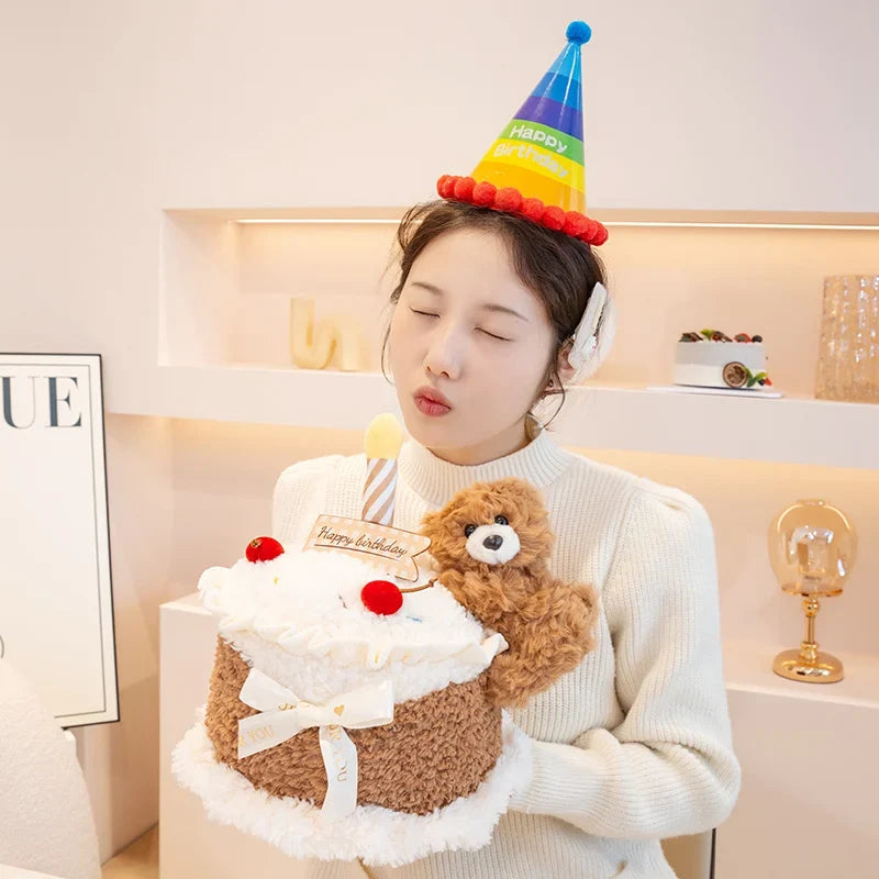 Simulation Cake Bear Plush | Bear with Birthday Cake Stuffed Toy — image 5