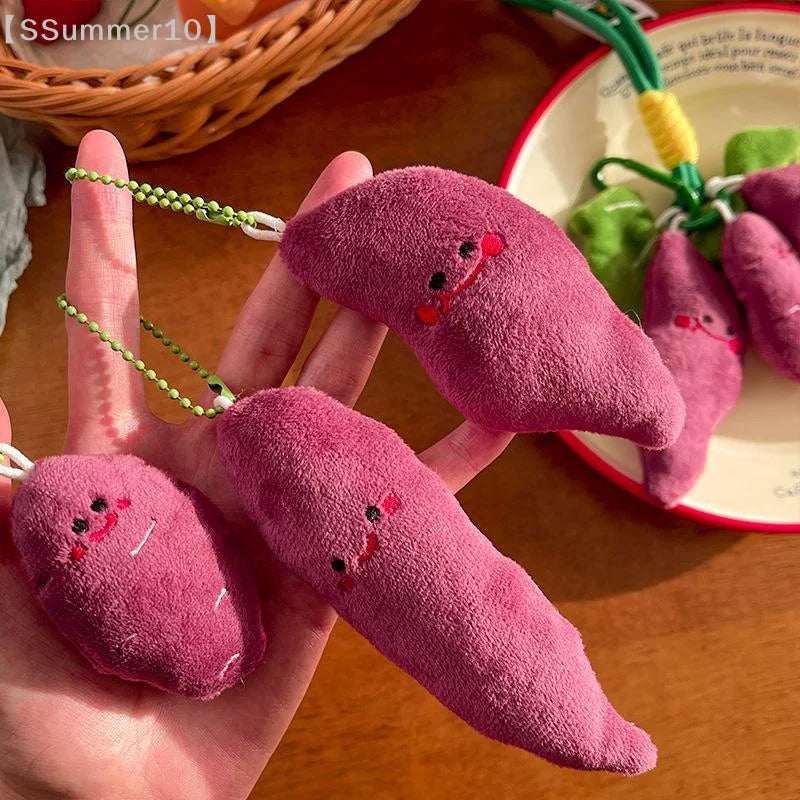Purple Sweet Potato Plush Keychain | Cute Stuffed Vegetable Pendant — image 2