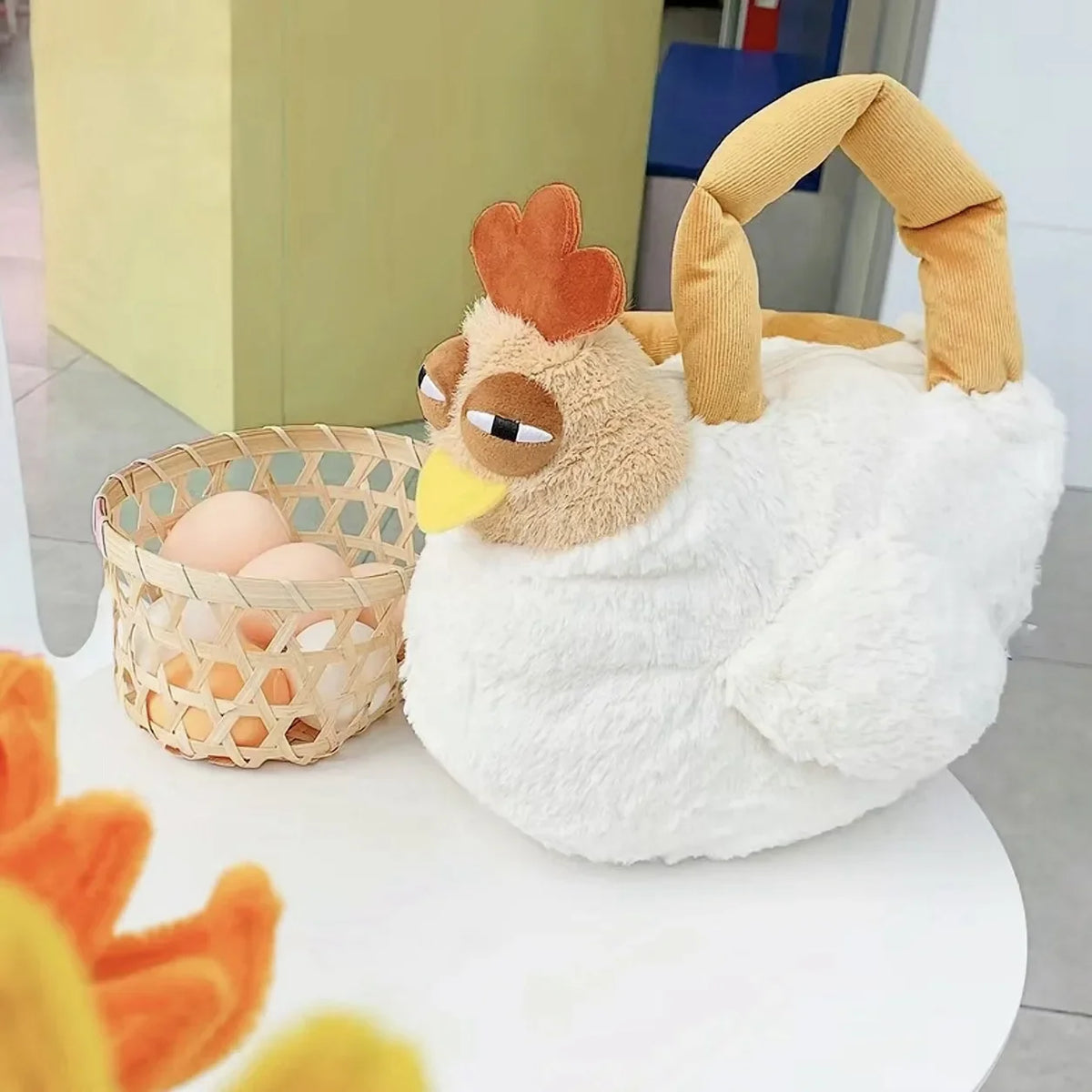 Cute Chicken Crossbody Bag | Novelty Animal Plush Shoulder Bag, 13\ | 32 cm" — image 2