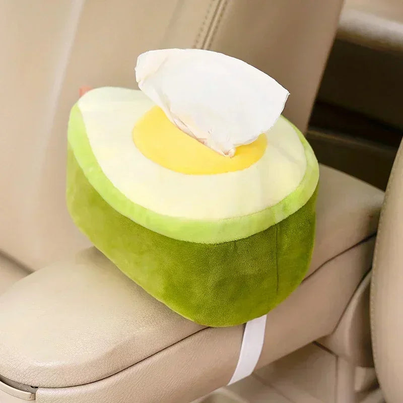 Plush Fruit Tissue Holder for Cars: Three Fruits — image 7