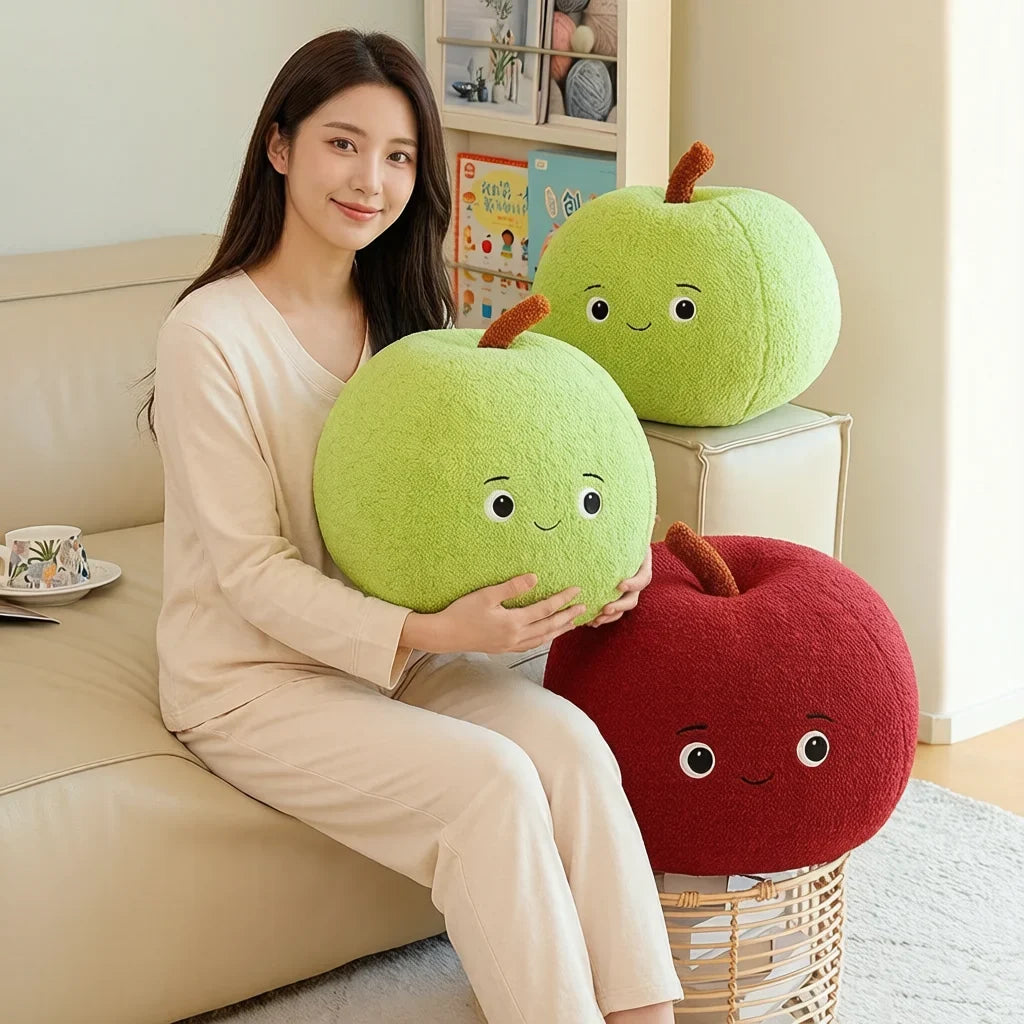 Apple Plush Stuffed Toy - Big Soft Fruit Cushion, 10-18" | 25-45 cm — image 1